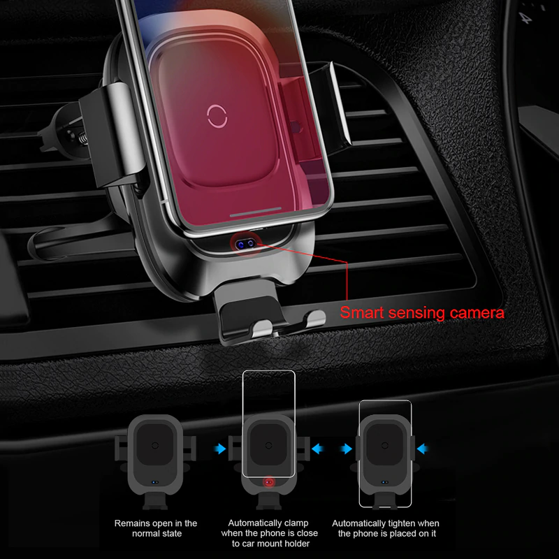 Car Fast Wireless Charger For iPhone Xs Max Xr X Samsung S10 S9