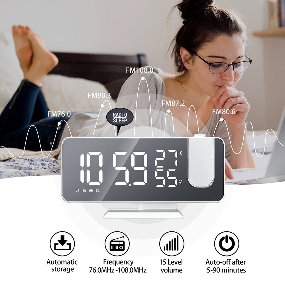 Projection Digital Alarm Clock